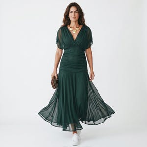 hunter green swing dress The Laura Lee Swing Dress in Hunter Green Vintage Diva