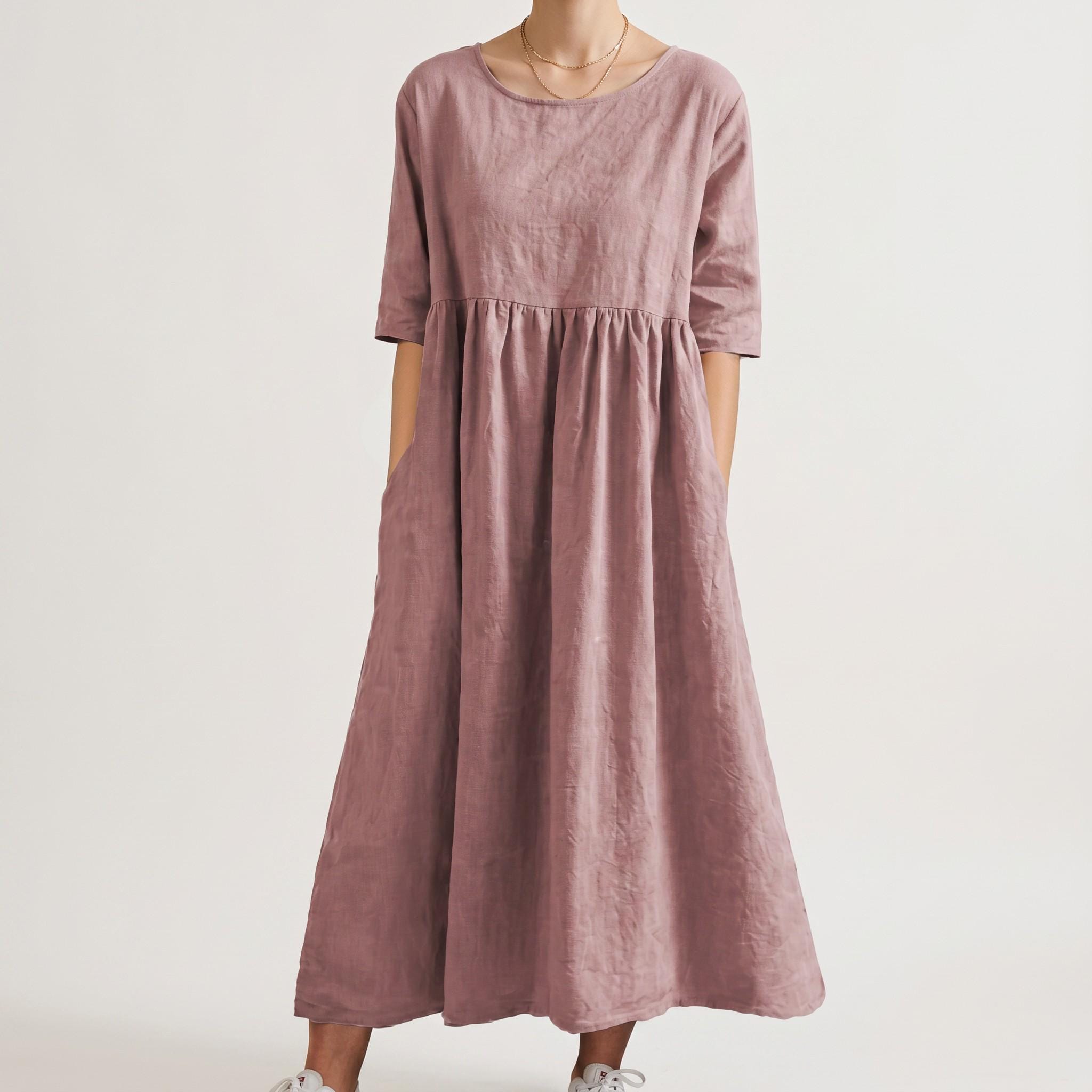 Plus Size Boho Pink Dress - Etsy