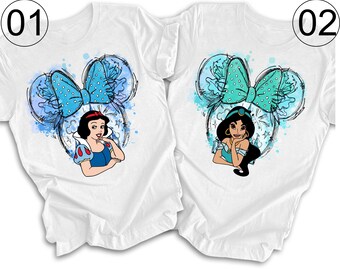 Snow White Shirt, All Disney Princess Characters, Disney Princess Shirt, Little Mermaid Shirt, Rapunzel Tee, Cinderella Shirt, Moana Shirt