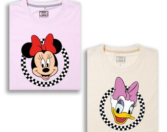 Retro Disney Characters Shirt, Disney Mickey and Friends Shirt, Checkered Mickey Shirt,  Family Matching Shirt, Retro Disney Trip Shirt