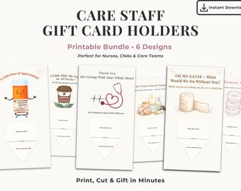 Nurses Week Geschenkkartenhalter, Last-Minute-Geschenke für Mitarbeiter, Geschenke für CNA / Pflegekräfte, Wertschätzung des Personals