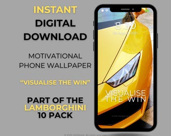 Lamborghini Wallpaper: Motivational Sports Car Phone Background (Digital Download)