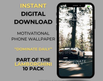 Lamborghini Wallpaper: Motivational Supercar Phone Background (Digital Download
