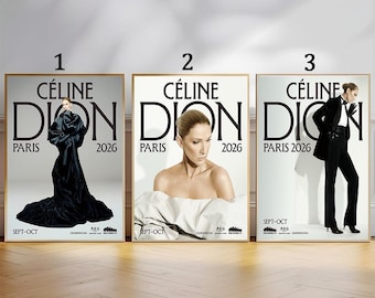 Celine Dion Paris 2026 Poster im September Oktober Poster