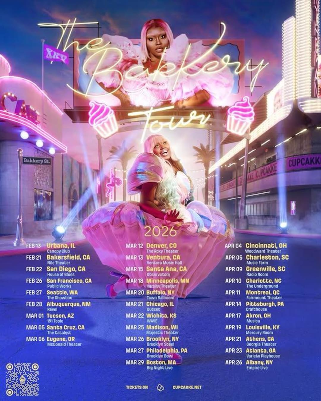 CupcakKe The BakKery Tour 2026 Poster Etsy France Il I6b9 