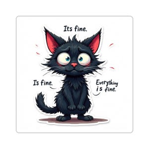 Adorable Cat Kiss-Cut Stickers - Cute Pet Stickers for Laptops, Journals, Decor, Gifts & More - Perfect for Cat Lovers