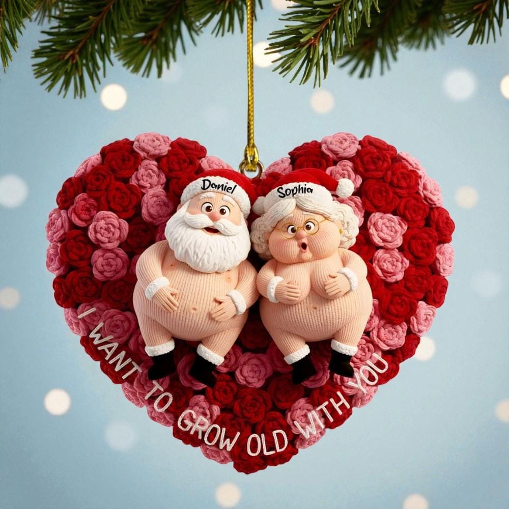 Freche Weihnachtsmann-Deko 5 Cm – 2 Stück, Witzige Ornamente Für Baum & Party