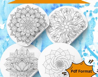 30 Mandala Coloring Pages | Printable Mindfulness Art Designs for Adults