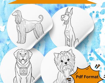 Dog Lover's Coloring Book with Playful Designs - Cute Puppies, Relaxing Patterns - Fun for Kids & Adults