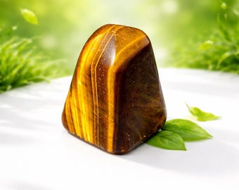 Tiger's Eye Palm Stone – Confidence, Protection, Abundance Crystal Healing