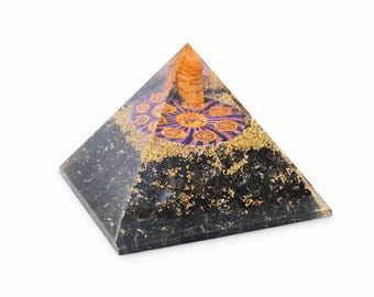 Orgonite Pyramid Crystal | Energy Healing Pyramid | Protection & Chakra Balance | Spiritual Gift for Meditation Lovers