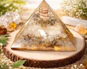 Orgonit Pyramide Kristall - Energieschutz, Chakra Balance, positives Wohndekor