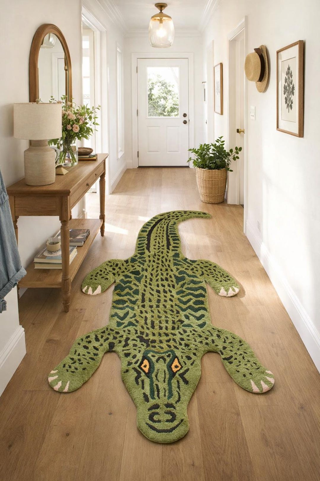 Hand Tufted Wool Alligator Rug, Fun Animal Carpet for Kids Room - Etsy