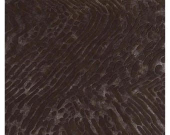 Hand Tufted Wool Rug, Dark Brown Abstract Textured Carpet, Modern Organic Contemporary Home Decor