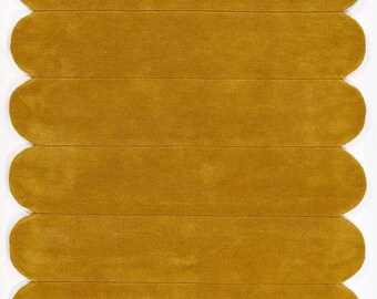 Mustard Yellow Hand Tufted Wool Runner Rug, Modern Minimalist Carpet