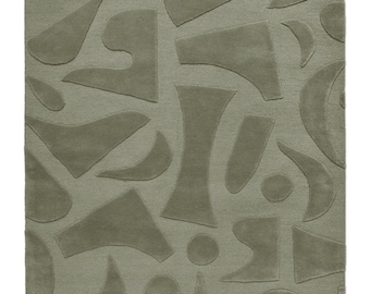 Hand-Tufted Wool Rug, Safari Style, Living Room Decor