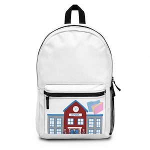 School-Themed Backpack for Kids, Cute School Bag for Students, Ideal for Back to School, Gift for Students, Fun School Accessory