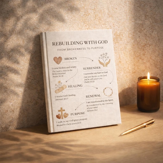 Christian Wall Art Set | Rebuilding Self Worth, Peaceful Prayer Space (Digital Download)