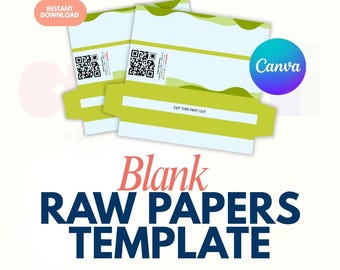 Editable Rolling Paper Canva Template | Customizable Adult Party Favors, Blank Instant Digital Download