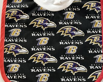 Ravens Baby Bib | Handmade Cotton NFL Toddler Bib