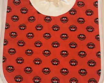 Handmade Muppets Animal Baby Bib | Large Cotton Flannel Bib