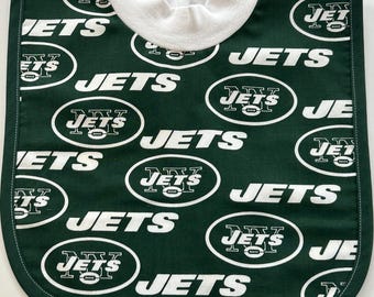 NY Jets  Baby Bib | Large Baby Bib | Jets Baby Gift | NFL Toddler Bib