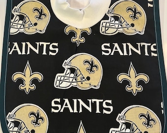 New Orleans Saints Baby Bib | Large Baby Bib | Saints Baby Gift | NFL Toddler Bib