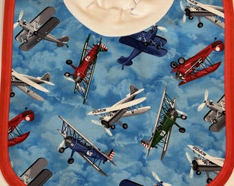 Airplanes Baby Bib | Large Baby Bib | Airplanes bird Gift | Airplanes Toddler Bib