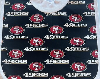 San Francisco 49ers  Baby Bib | Large Baby Bib |49ers Baby Gift | NFL Toddler Bib