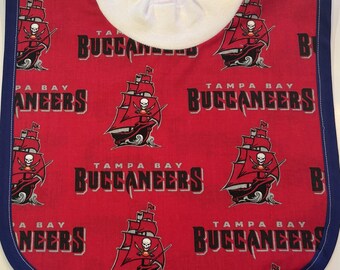 Tampa Bay Buccaneers Baby Bib | Large Baby Bib | Tampa Bay Baby Gift | NFL Toddler Bib