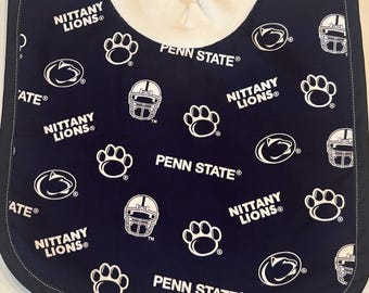 Penn State Baby Bib | Large Baby Bib | Nittany Lions Gift |  Penn State Nittany Lions Toddler Bib