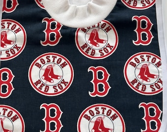 Handmade Boston Red Sox Baby Bib | Cotton Flannel Backing