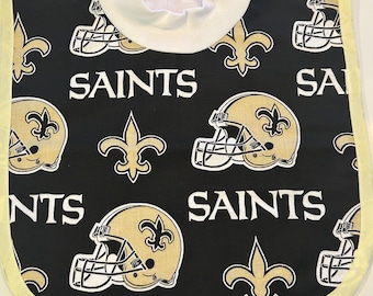 New Orleans Saints Baby Bib | Large Baby Bib | Saints Baby Gift | NFL Toddler Bib