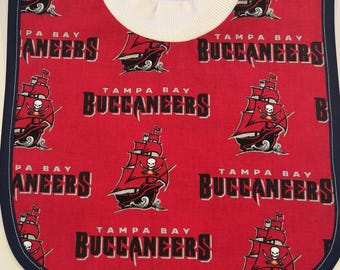 Tampa Bay Buccaneers Baby Bib | Large Baby Bib | Buccaneers Baby Gift | NFL Toddler Bib