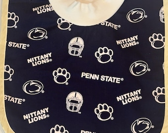 Penn State Baby Bib | Large Baby Bib | Penn State Nittany Lions Gift | Nittany Lions Toddler Bib