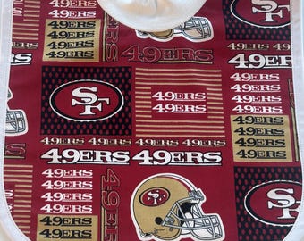 49ers Baby Bib | Handmade Cotton NFL Bib