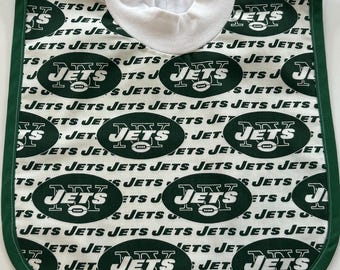 NY Jets  Baby Bib | Large Baby Bib | Jets Baby Gift | NFL Toddler Bib