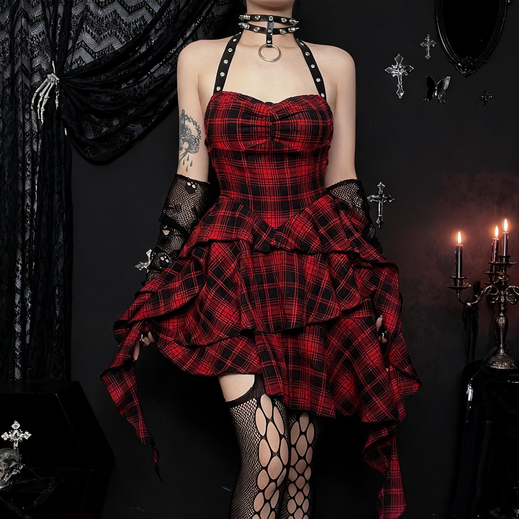 Womens Dresses Fashion Nova Plaid Dress XCJIKUKE Women Gothic Harajuku Mini Dress Mall Goth Grunge One Womens Dresses Fashion Nova Plaid Dress XCJIKUKE Women Gothic Harajuku Mini Dress Mall Goth Grunge One