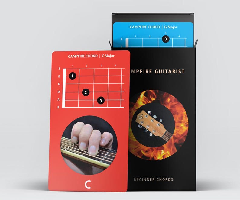 Guitar Chord Flashcards – Visual Fretboard System, 56 Tarot sized Cards image 5