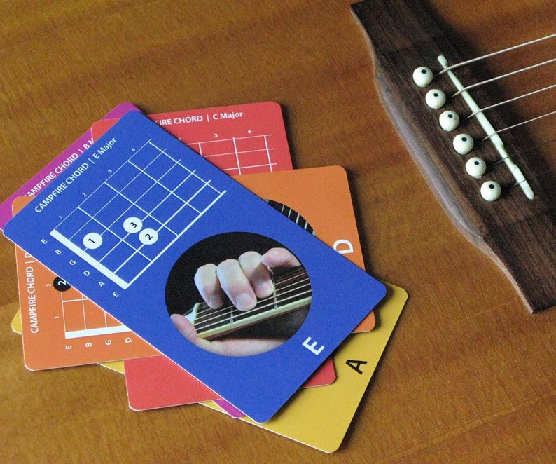 Guitar Chord Flashcards – Visual Fretboard System, 56 Tarot sized Cards image 13