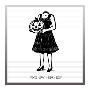 Spooky Girl SVG: Halloween Cricut Cut Files (Digital Download, Commercial Use)