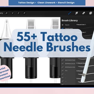 Ultimate Tattoo Needle Brush Bundle for Procreate | 50+ Tattoo Needle Styles | Liners, Shaders, Magnums, Stipple & More