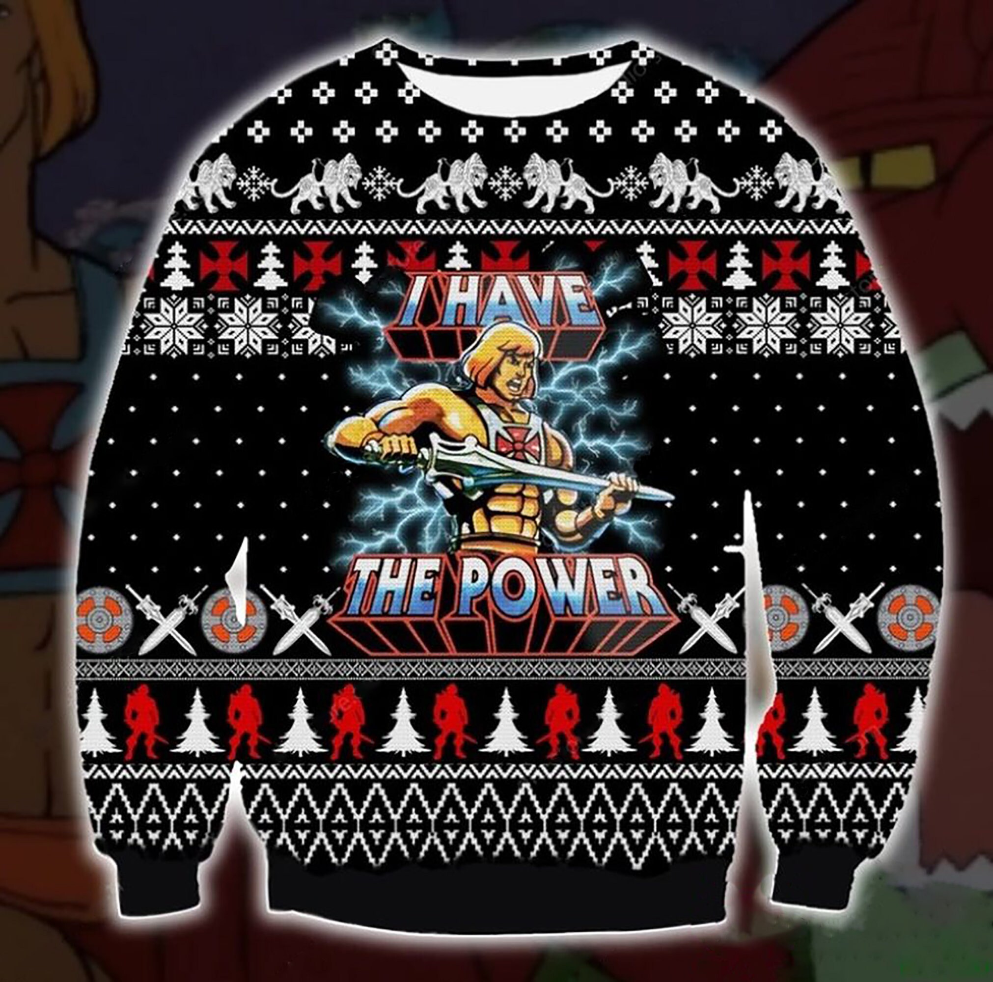 Discover 3D He Man Symbol Christmas Ugly Sweater, Christmas Xmas Sweater
