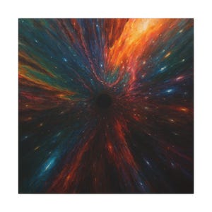 Eclipse of Infinity, Galactic Canvas Wall Art, Cosmic Decor, Space-Themed Artwork, Home Office Decor, Fine Art, Perfect for Science Lovers