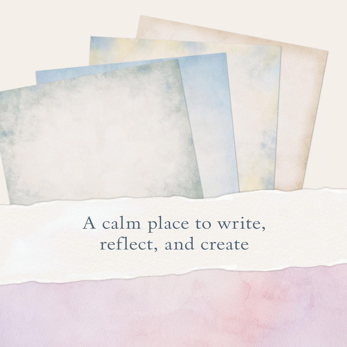 Soft Spring Background Papers | Printable Junk Journal Pages | Calm ...