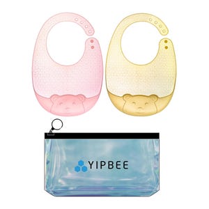 Teddy Bear Bibs with Travel Case
