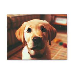 Adorable Pet Canvas Print, Dog Wall Art, Cute Puppy Decor, Pet Lover Gift, Home Decor