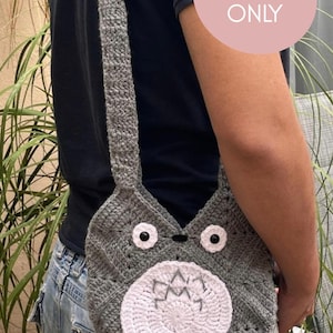 totoro inspired tote bag crochet PATTERN