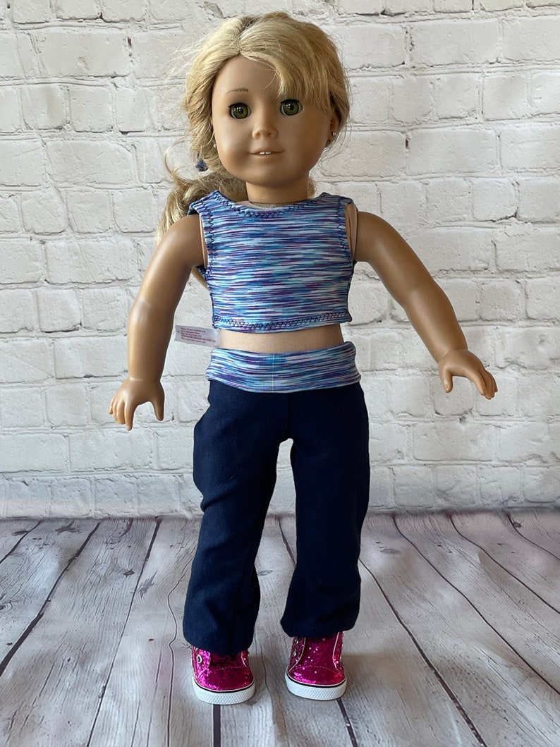 American Doll Yoga Outfit. 18in Girl Doll Yoga Pants and Tank Etsy
