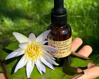 True Egyptian Blue Lotus  Tincture | Nymphaea Caerulea | 1 oz | High Potency | Fresh Flowers | 6 month infusion | Small Batch | 190 Proof
